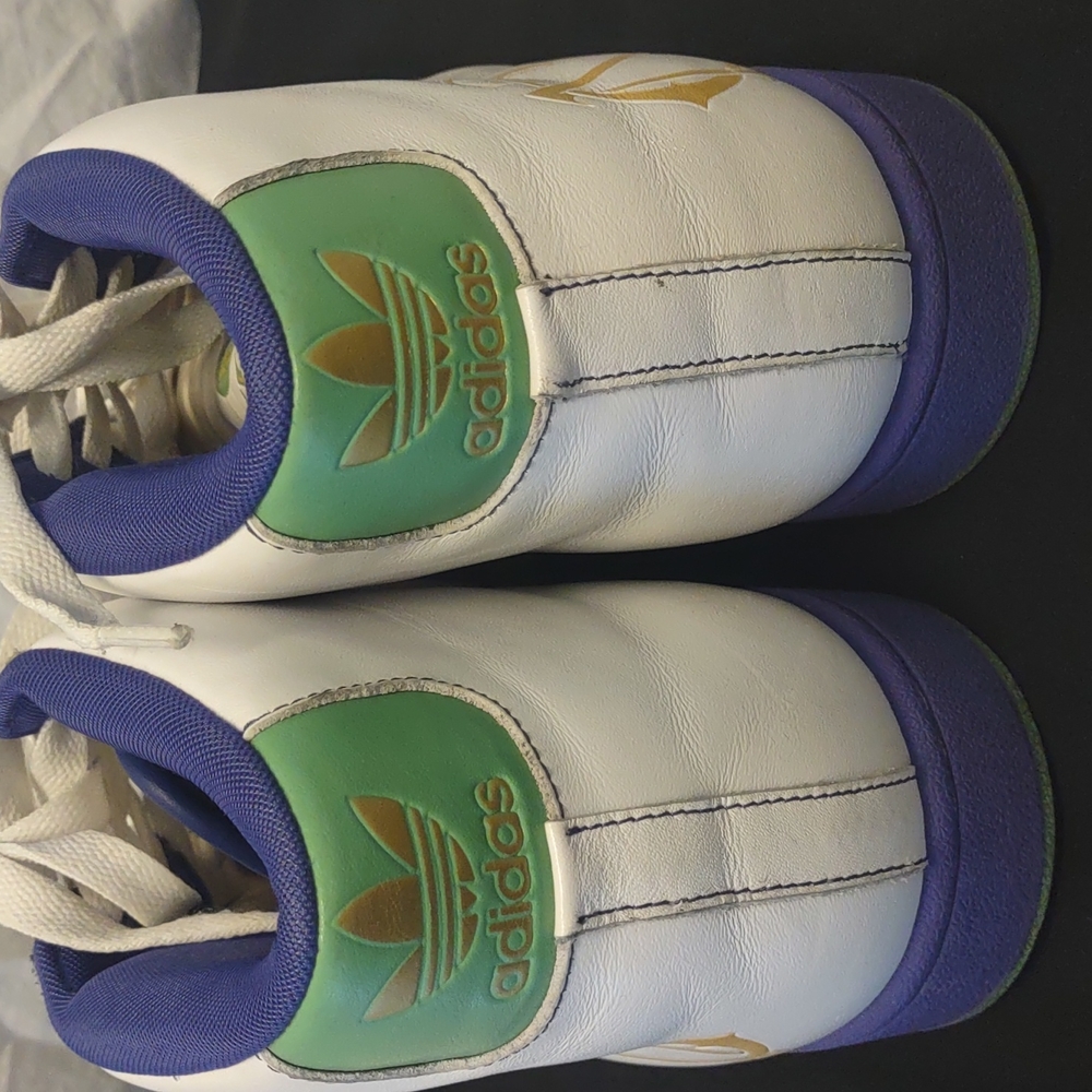 Addidas New Orleans Hi-Top White Leather Basketball Sneakers/Gym Shoes - Picture 7 of 13